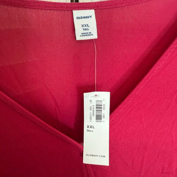 OLD NAVY NWT Women's PLUS XXL TALL Empire Waist Pink Tangiers Gauze Maxi Dress - Picture 6 of 13